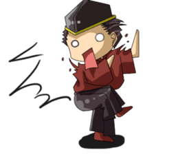 Samurai -Pretty princess & cool samurai sticker #189102