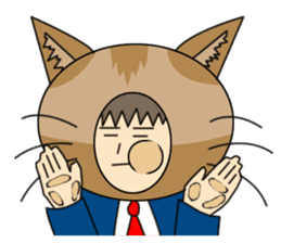 Cat salaryman sticker #189273