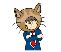 Cat salaryman sticker #189276