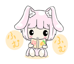 Relaxed rabbit sticker #190082