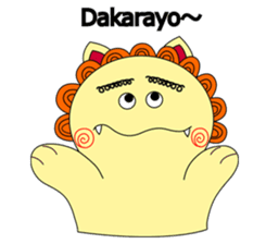 Okinawan Talky Shisa ~dialects in ROMAN~ sticker #191545
