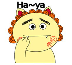 Okinawan Talky Shisa ~dialects in ROMAN~ sticker #191546
