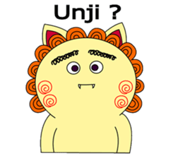 Okinawan Talky Shisa ~dialects in ROMAN~ sticker #191550