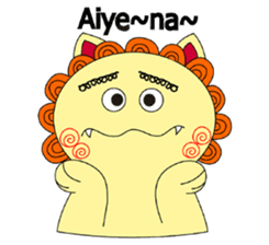 Okinawan Talky Shisa ~dialects in ROMAN~ sticker #191554