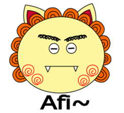 Okinawan Talky Shisa ~dialects in ROMAN~ sticker #191564