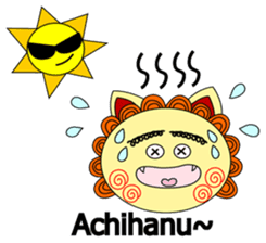 Okinawan Talky Shisa ~dialects in ROMAN~ sticker #191575