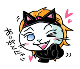 nekomimikamen and samurai kappa sticker #191986