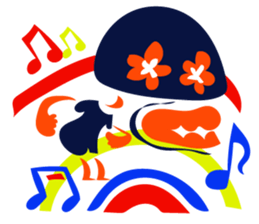 Wao!!Happy Skeleton sticker #192083