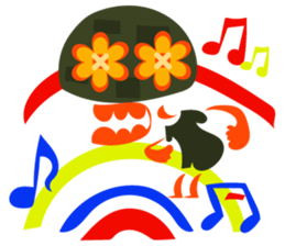 Wao!!Happy Skeleton sticker #192084