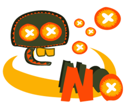 Wao!!Happy Skeleton sticker #192086