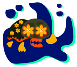 Wao!!Happy Skeleton sticker #192092