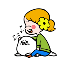 Hannah & her cat sticker #192334