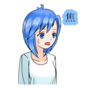 Stamps of feeling ~Blue hair girl~ sticker #192352