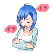 Stamps of feeling ~Blue hair girl~ sticker #192365