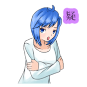 Stamps of feeling ~Blue hair girl~ sticker #192374