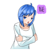 Stamps of feeling ~Blue hair girl~ sticker #192374