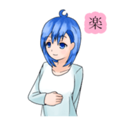 Stamps of feeling ~Blue hair girl~ sticker #192378