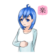 Stamps of feeling ~Blue hair girl~ sticker #192378