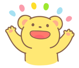 yellow bear sticker #193465
