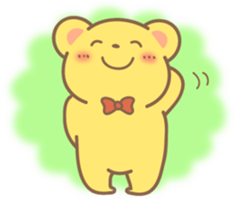 yellow bear sticker #193466