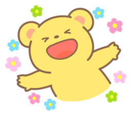 yellow bear sticker #193467