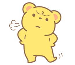 yellow bear sticker #193468