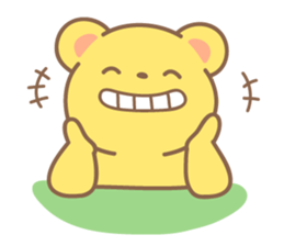yellow bear sticker #193469