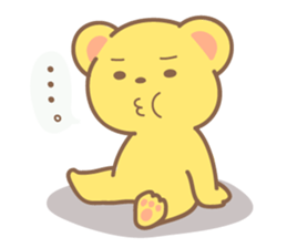 yellow bear sticker #193470