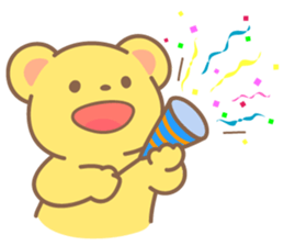 yellow bear sticker #193471