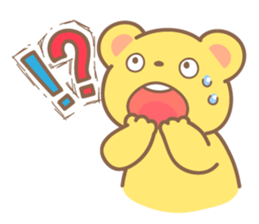 yellow bear sticker #193472