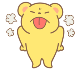 yellow bear sticker #193473