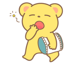 yellow bear sticker #193474