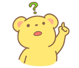 yellow bear sticker #193475