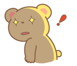 yellow bear sticker #193477