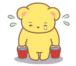 yellow bear sticker #193478