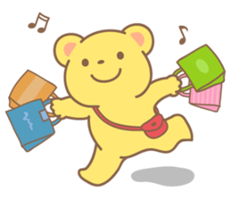 yellow bear sticker #193479
