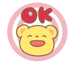 yellow bear sticker #193480