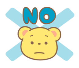 yellow bear sticker #193481