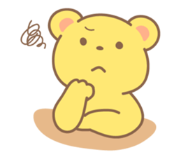yellow bear sticker #193482