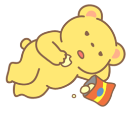 yellow bear sticker #193486
