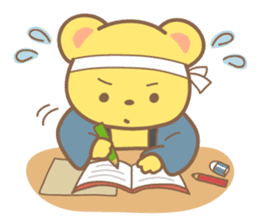 yellow bear sticker #193487