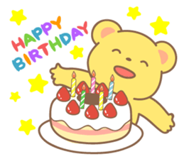 yellow bear sticker #193489