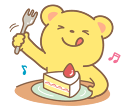 yellow bear sticker #193490