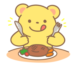 yellow bear sticker #193491