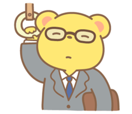 yellow bear sticker #193492