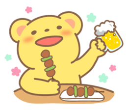yellow bear sticker #193493