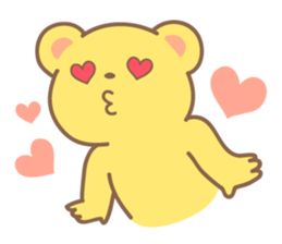 yellow bear sticker #193495