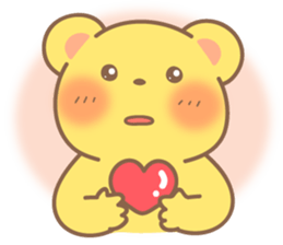 yellow bear sticker #193496