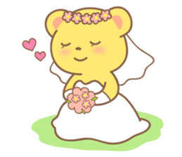 yellow bear sticker #193498