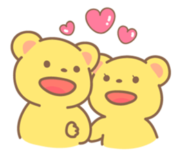 yellow bear sticker #193500